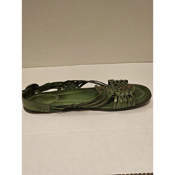 Frye Jacey Green Huarache Leather Sandals Women’s Size 9 - Picture 4 of 9